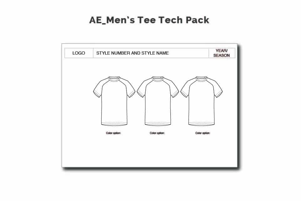 mens tshirt tech pack